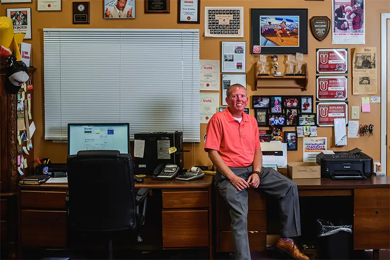 Trent Ranburger in his office