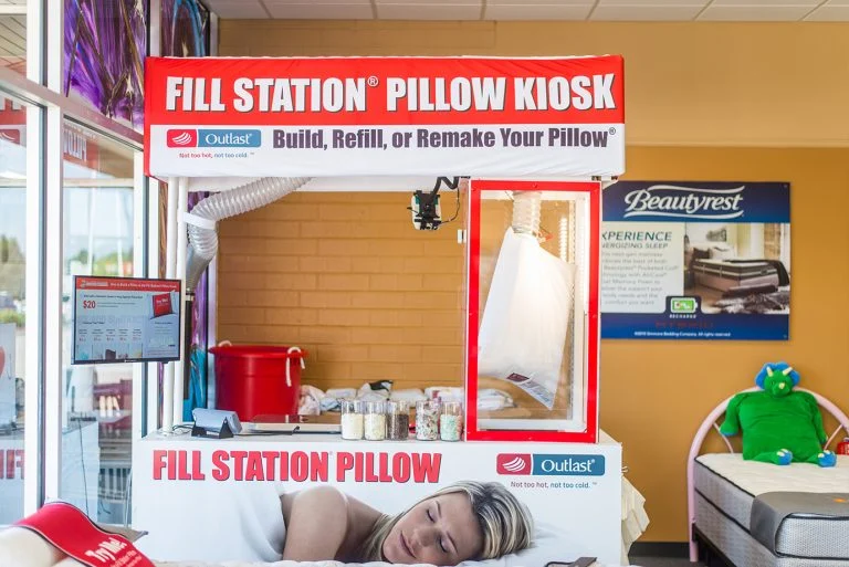 Fill Station Pillow Kiosk at Trent Bedding