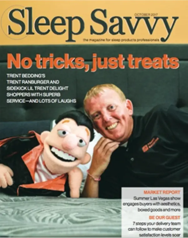 Sleep Savvy magazine cover featuring Trent Ranburger and Lil’ Trent
