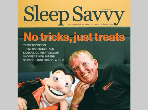 Trent Ranburger and Lil’ Trent on the cover of Sleep Savvy magazine