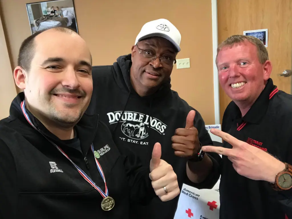 Connect 4 Charity tournament winner with his medal